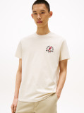 Bej Tricou Regular Mic Cu Motif  Barbati