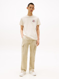 Bej Tricou Regular Mic Cu Motif  Barbati