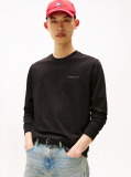 Black Linear Logo Slim Long-Sleeve T-Shirt  Men