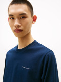 Blue Linear Logo Slim Long-Sleeve T-Shirt  Men