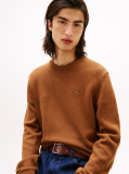 Beige Crew Neck Slim Jumper  Men