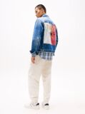 Denim Ryan Back Crest Embroidery Trucker Jacket  Men
