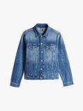 Denim Ryan Back Crest Embroidery Trucker Jacket  Men
