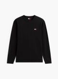 Black Tonal Tommy Badge Long Sleeve T-Shirt  Men