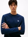 Blue Tonal Tommy Badge Long Sleeve T-Shirt  Men