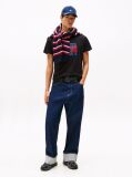 Negru Tricou Slim Cu Print Flag  Barbati