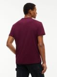 Mov Tricou Din Jersey Cu Guler Rotund Si Logo  Barbati