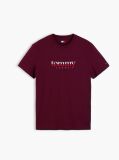Mov Tricou Din Jersey Cu Guler Rotund Si Logo  Barbati
