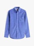 Blue Regular Fit Corduroy Shirt  Men