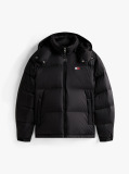 Black Water Repellent Ripstop Alaska Puffer Jacket  Men