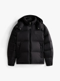 Black Water Repellent Ripstop Alaska Puffer Jacket  Men