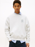Grey 90S Washed Tonal Crest Crew Sweatshirt  Men