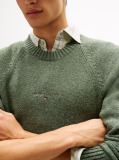 Verde Pulover Slim Cu Maneca Raglan Si Logo Liniar  Barbati