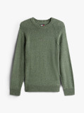 Verde Pulover Slim Cu Maneca Raglan Si Logo Liniar  Barbati