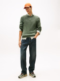 Verde Pulover Slim Cu Maneca Raglan Si Logo Liniar  Barbati