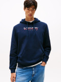 Blue Logo Drawstring Terry Hoody  Men