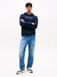 Blue Logo Drawstring Terry Hoody  Men