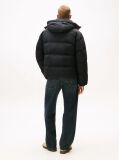 Negru Geaca Puffer Cu Gluga Si Umplutura Din Puf  Barbati