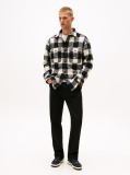 Denim Blugi Otis Negri Overdyed Cu Croiala Dreapta  Barbati