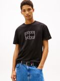 Black Logo Stamp Crew Neck T-Shirt  Men
