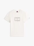 Alb Tricou Cu Guler Rotund Si Logo  Barbati