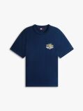 Blue Tricou Din Jersey Texturat Lejer Cu Logo Graphic  Barbati