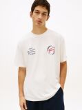 Beige Circular Back Logo Relaxed T-Shirt  Men