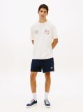 Beige Circular Back Logo Relaxed T-Shirt  Men