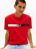 Rosu Tricou Cu Logo Signature  Barbati