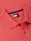 Rosu Polo Pique Cu Steag Hilfiger Croiala Regular   Barbati
