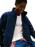 Blue Water Repellent Funnel Neck Jacket  Men