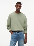Verde Pulover Lejer Din Tricot Tip Waffle  Barbati