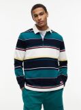 Multi Relaxed Fit Mixed Stripe Rugby Shirt  Men