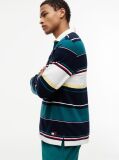 Multi Relaxed Fit Mixed Stripe Rugby Shirt  Men