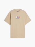 Bej Tricou Lejer Cu Logo Crest Pe Spate  Barbati