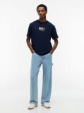 Blue Tricou Lejer Cu Logo Crest Pe Spate  Barbati