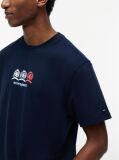 Blue Tricou Lejer Cu Logo Crest Pe Spate  Barbati
