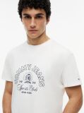 Alb Tricou Din Jersey Peached Si Logo Crest  Barbati