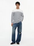 Multi Tricou Cu Maneci Lungi Si Dungi Cu Logo  Barbati