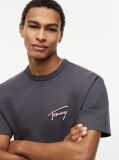 Gri Tricou Lejer Cu Textura Si Imprimeu Pe Spate  Barbati