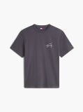 Gri Tricou Lejer Cu Textura Si Imprimeu Pe Spate  Barbati