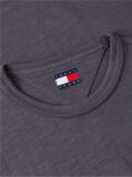 Gri Tricou Lejer Cu Textura Si Imprimeu Pe Spate  Barbati