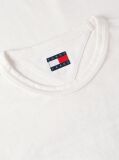 Alb Tricou Lejer Cu Textura Si Imprimeu Pe Spate  Barbati