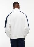 Alb Hanorac Lejer Quarter-Zip Si Blocuri De Culoare  Barbati