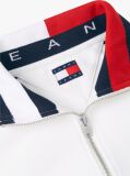 Alb Hanorac Lejer Quarter-Zip Si Blocuri De Culoare  Barbati