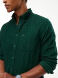 Green Regular Fit Button-Down Corduroy Shirt  Men