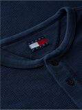 Blue T-Shirt Cu Maneca Lunga Tricotat Uzat   Barbati