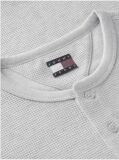 Gri T-Shirt Cu Maneca Lunga Tricotat Uzat   Barbati