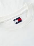 Alb Wavy Flag Back Logo Relaxed T-Shirt Cu Croiala Lejera Si Steag Undulat Pe Spate  Barbati
