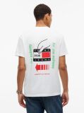 Bej T-Shirt Din Jerseu Cu Guler Rotund Si Imprimeu Pe Spate  Barbati